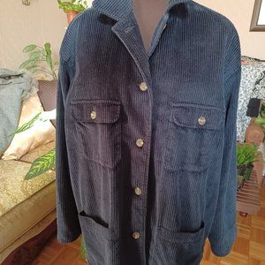 COPY - Eddie Bauer Navy Corduroy  Barn Jacket, Sz Tall L